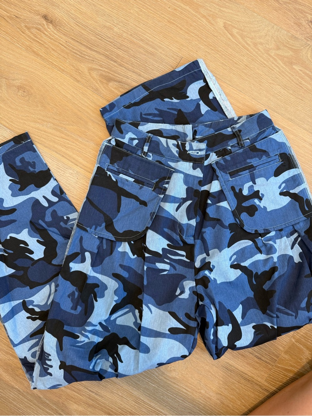 Lioness Blue Camouflage Cargo Joggers